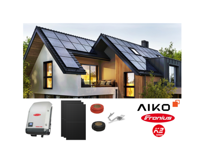 Fronius-String-Anlage 8.28 kWp mit AIKO Solar 460W Solarmodule & K2 Systems Montagesystem